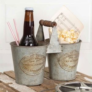 Rustic Double French Caddy With Handle